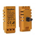 Hamilton LEDITB100 Dimmer Module Only - 100W LED 2 Way Push On/Off Rotary Dimmer c/w Ring Nut and White Plastic Dimmer Knob Insert